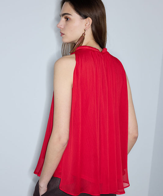 Halter-Neck Chiffon Blouse