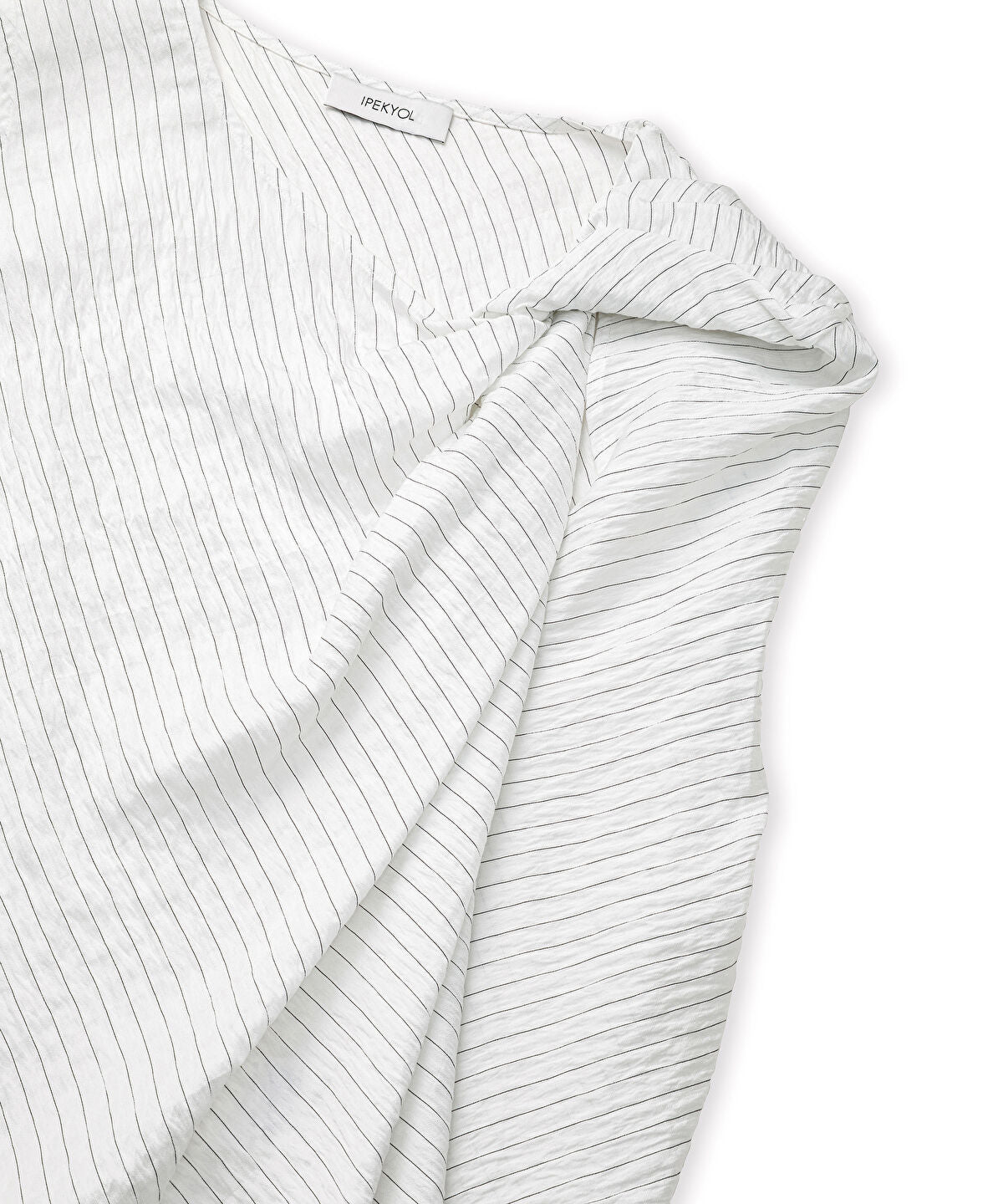 Zoomed Asymmetric Twisted Striped Blouse
