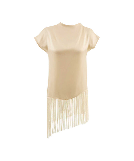 Fringe-Hem Blouse