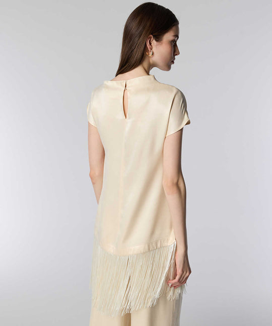 Fringe-Hem Blouse