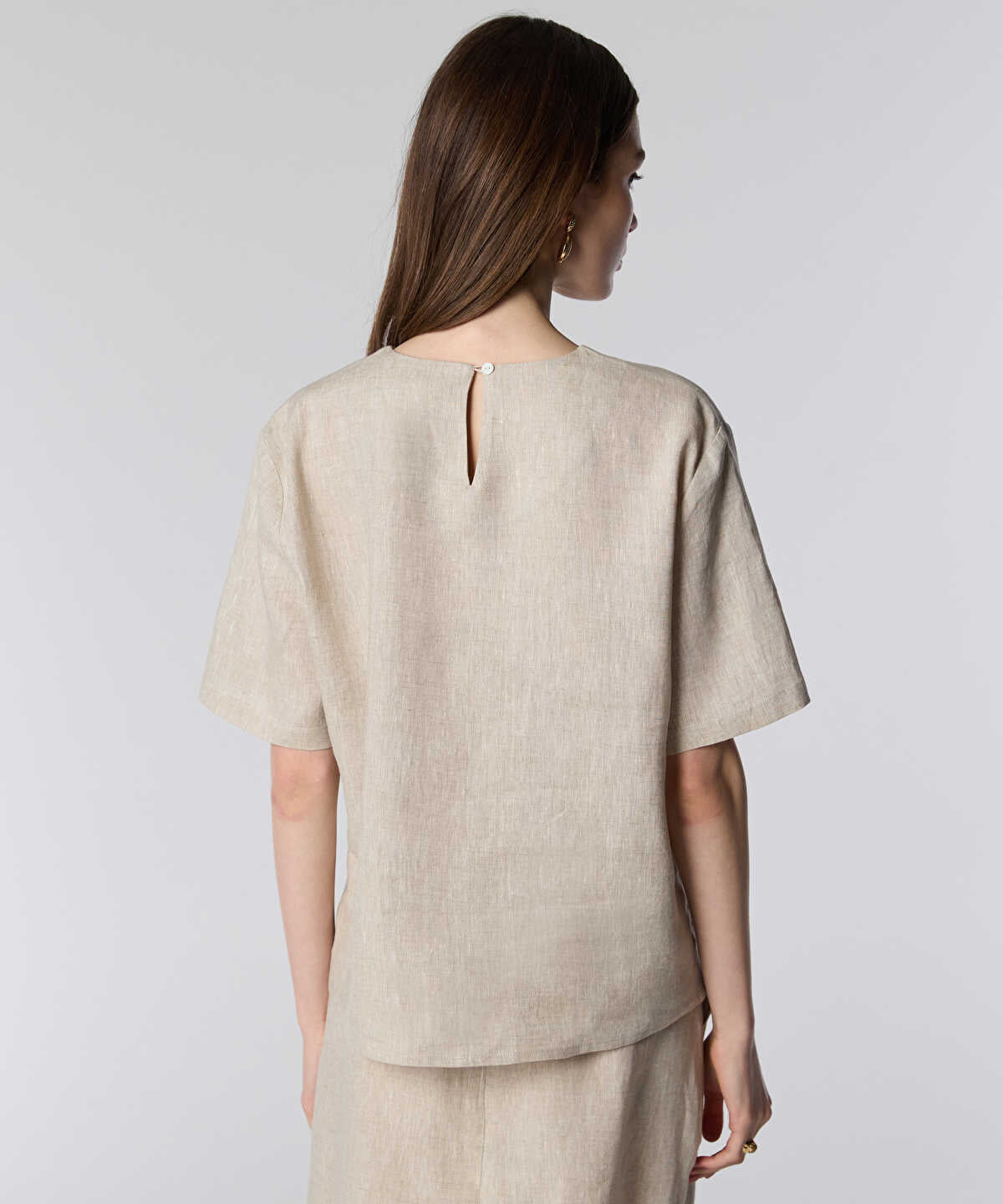 Embroidered Linen Blouse