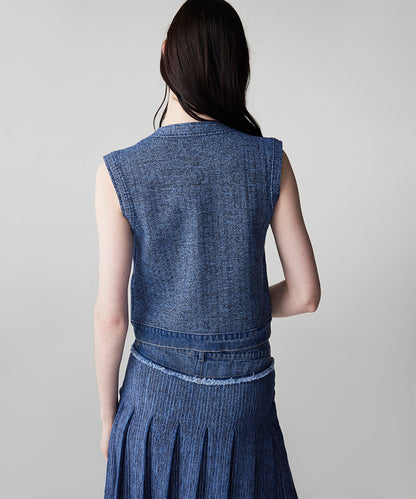 Mixed Knit Vest 