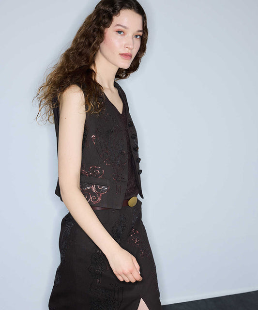 Embroidered and Embellished Vest