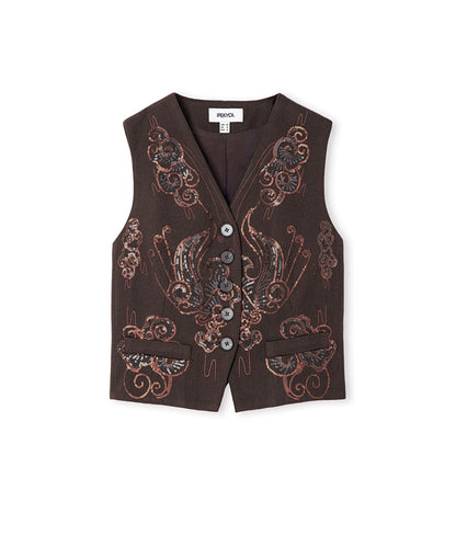 Embroidered and Embellished Vest