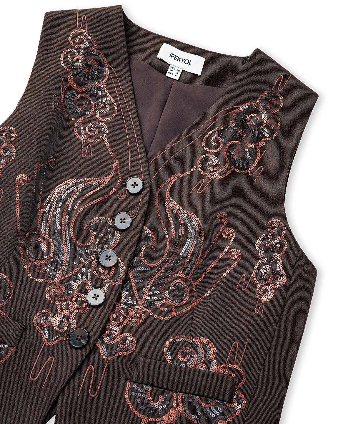 Zoomed Embroidered and Embellished Vest
