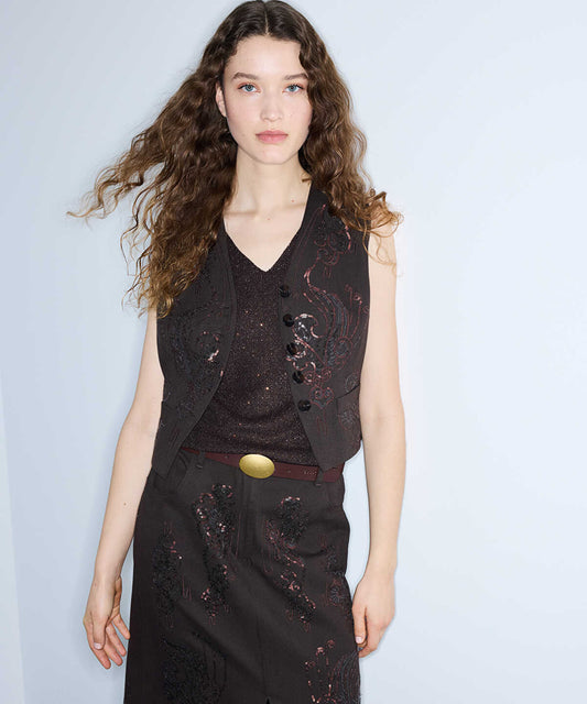 Embroidered and Embellished Vest