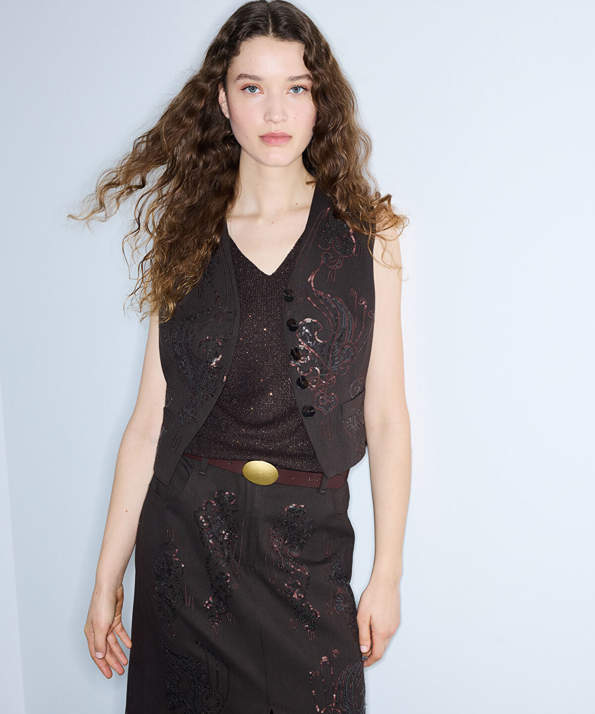 Zoomed Embroidered and Embellished Vest