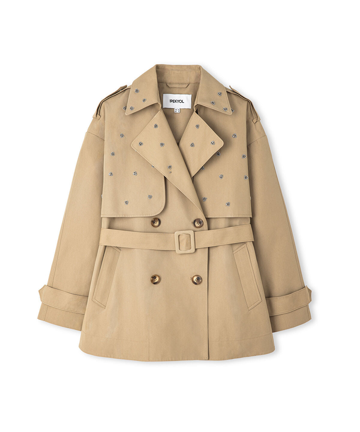 Embellished Trench Coat