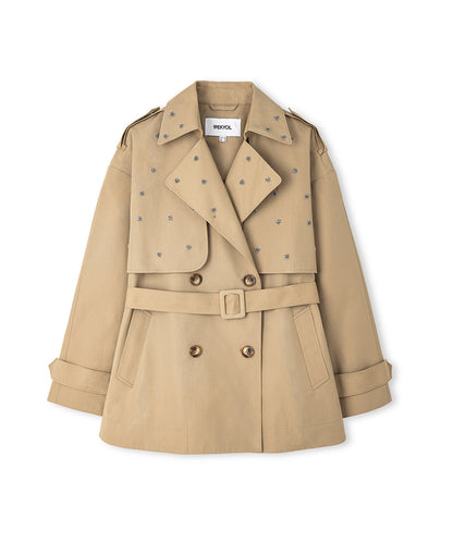 Embellished Trench Coat