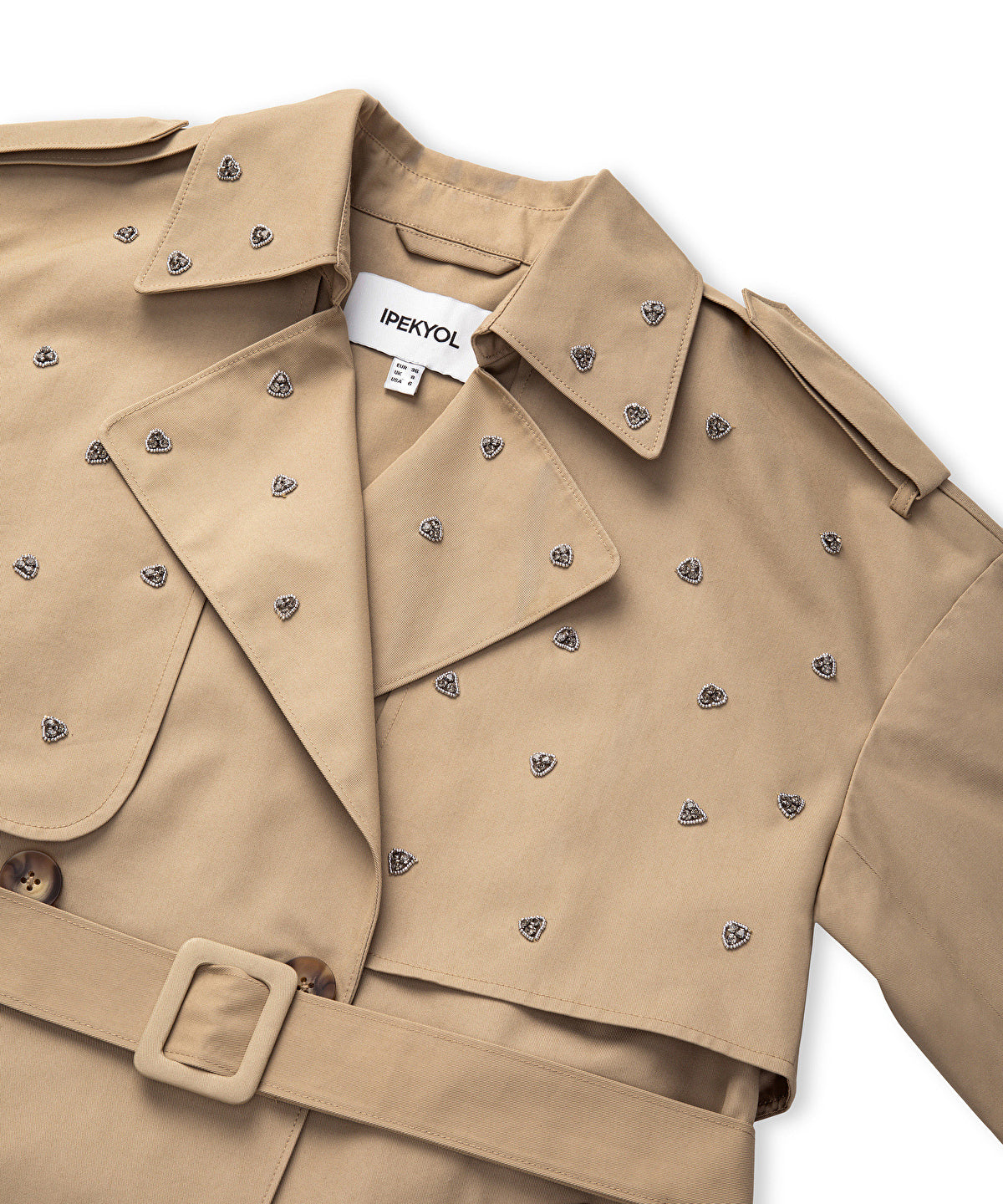 Zoomed Embellished Trench Coat