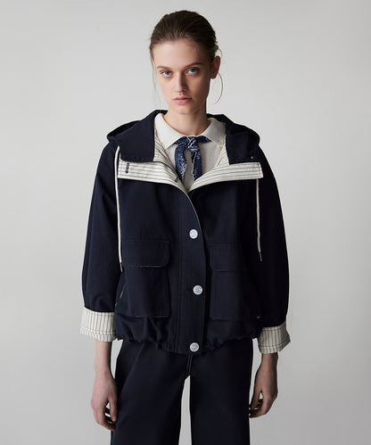 Hooded Coat with Large Pockets