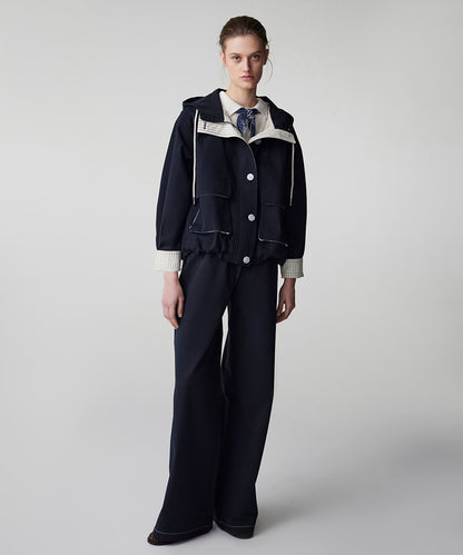 Hooded Coat with Large Pockets