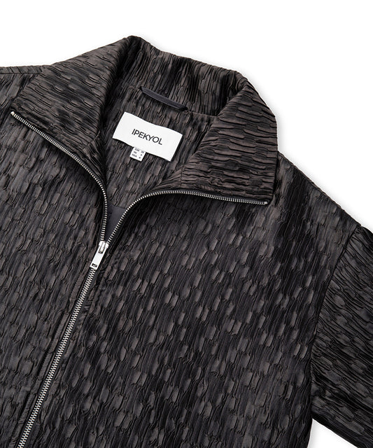 Textured Bomber Coat