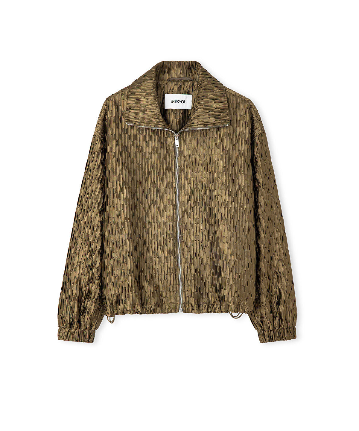 Zoomed Textured Bomber Coat