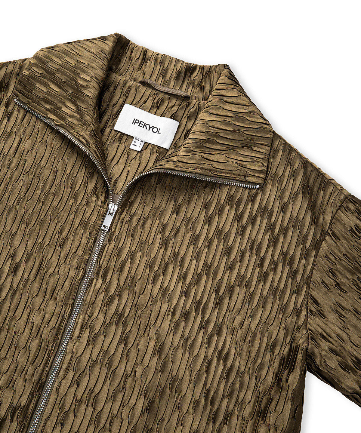 Zoomed Textured Bomber Coat