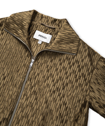 Textured Bomber Coat