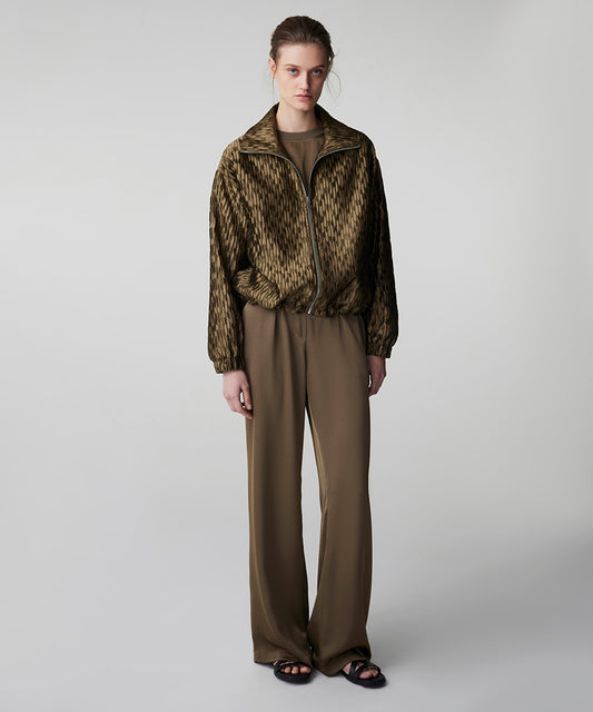 Textured Bomber Coat