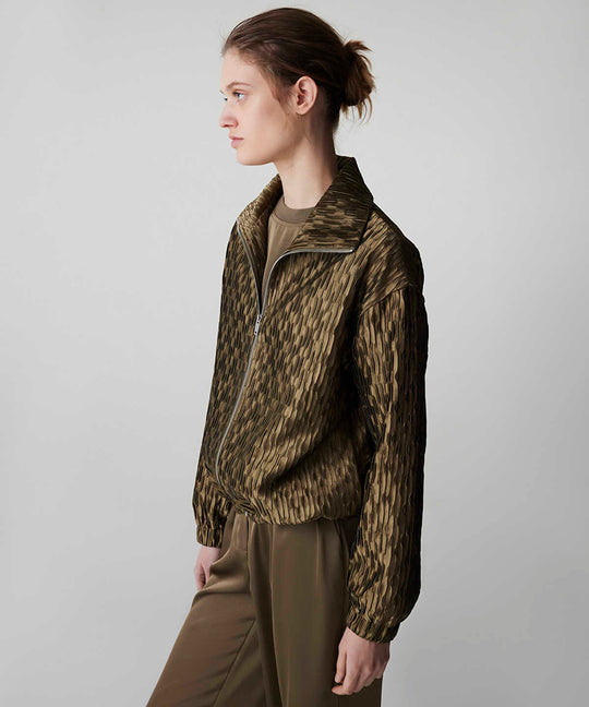 Textured Bomber Coat