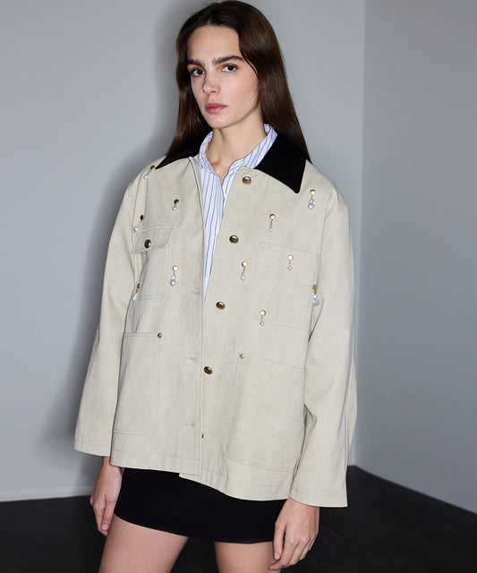 Embellished Non Denim Coat