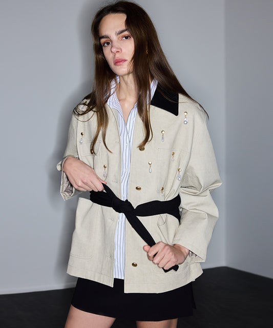 Embellished Non Denim Coat
