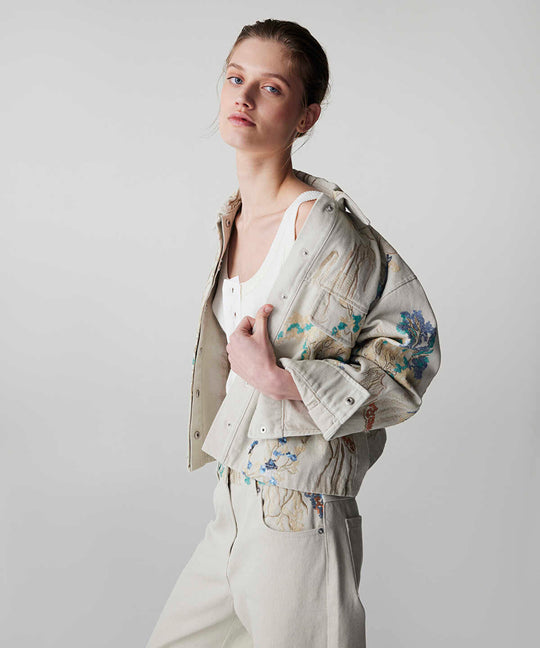 Embroidered Sequinned Coat