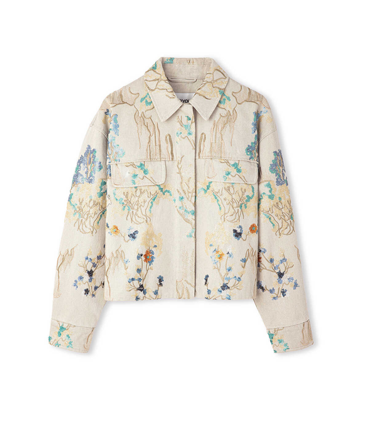Embroidered Sequinned Coat