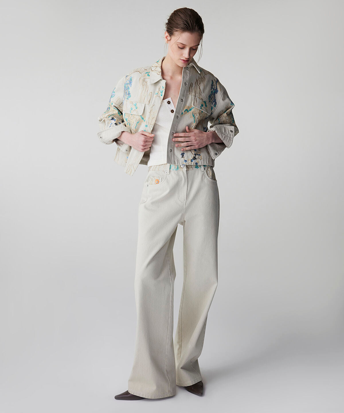 Embroidered Sequinned Coat