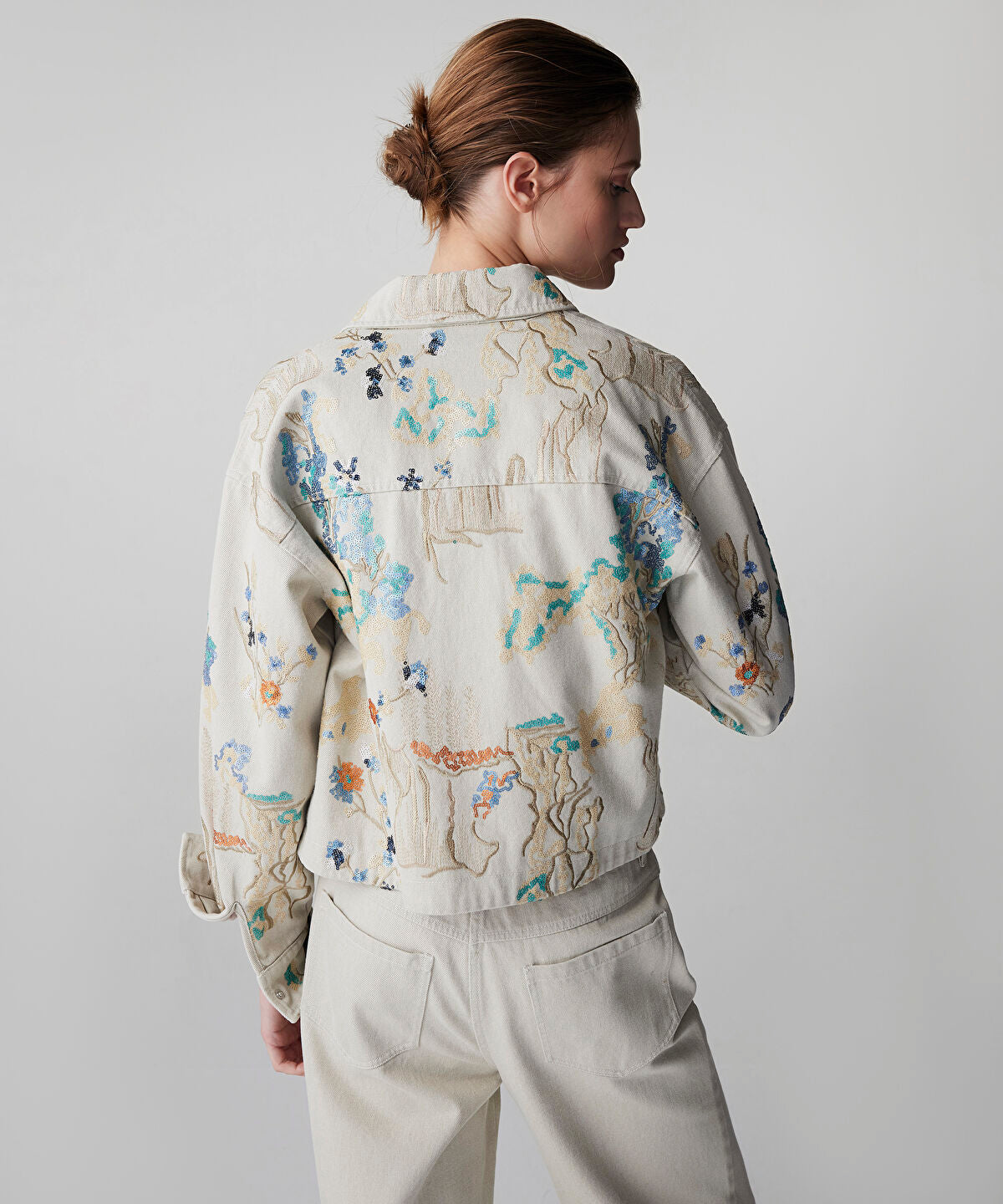 Embroidered Sequinned Coat