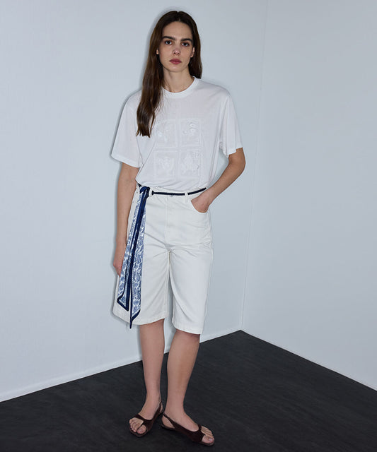 Belted Bermuda Shorts