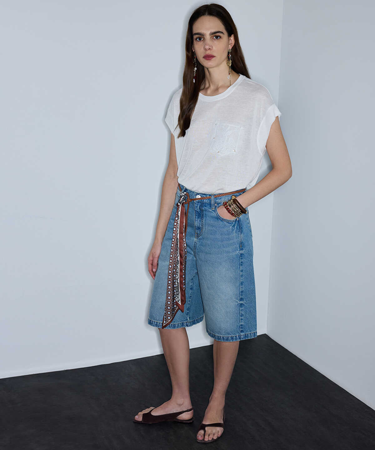 Bermuda Shorts with Belt