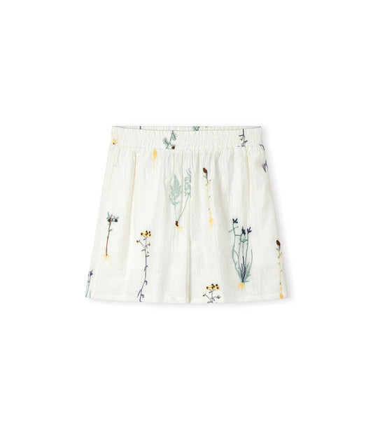 Embroidered Elastic-Waist Shorts