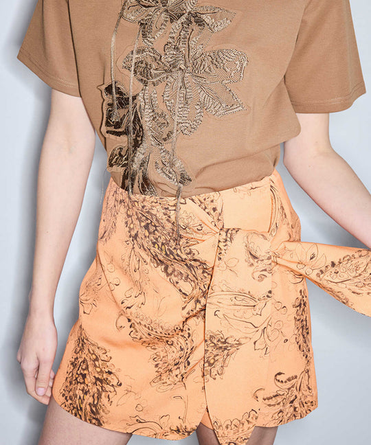Printed Wrap Skort