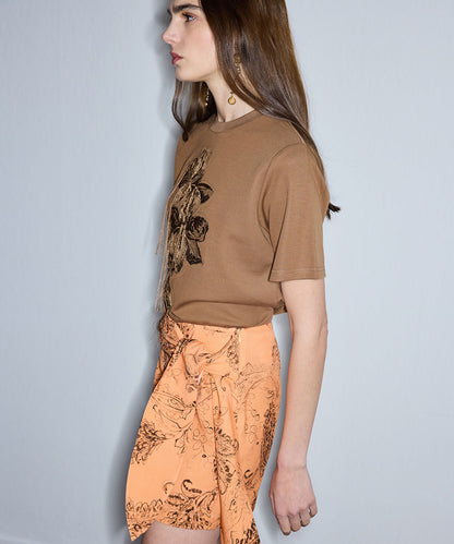 Printed Wrap Skort