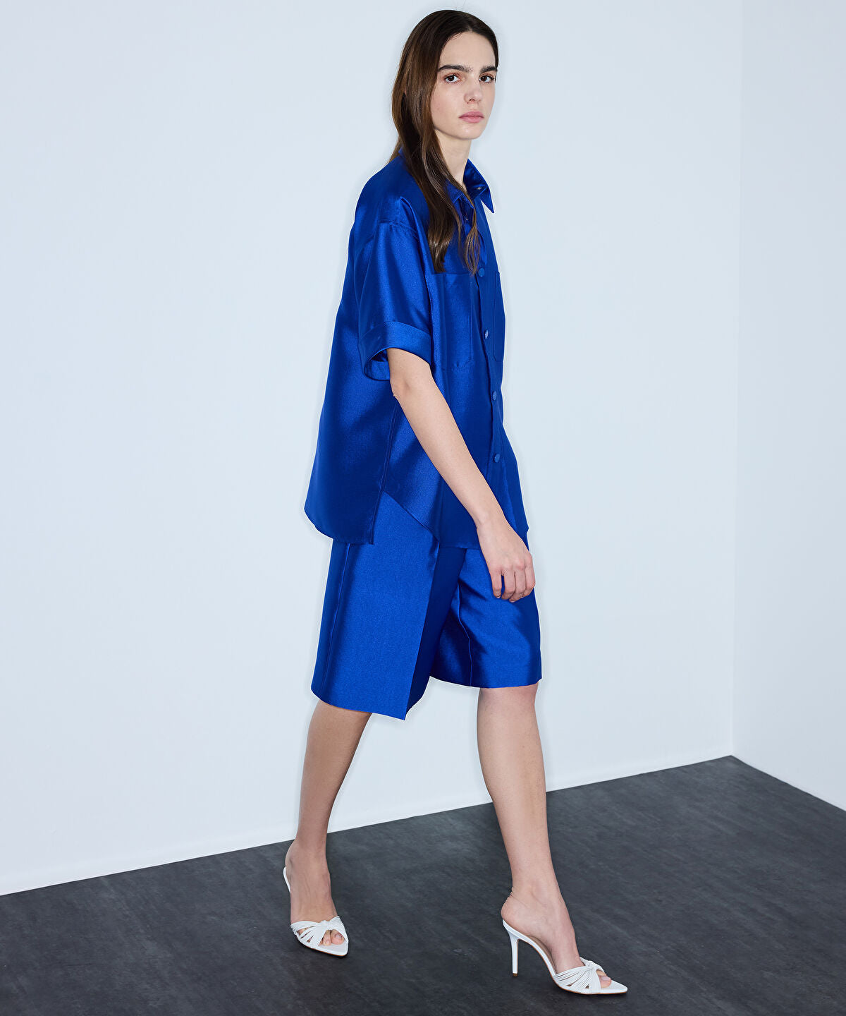 Bermuda Shorts with Pressed Creases