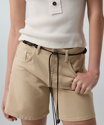 Belted Non-Denim Shorts