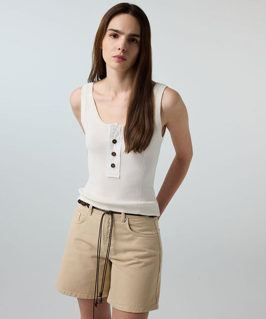 Belted Non-Denim Shorts