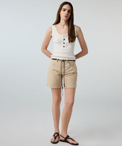 Belted Non-Denim Shorts