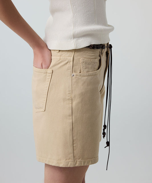 Belted Non-Denim Shorts