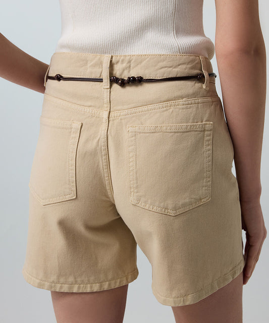 Belted Non-Denim Shorts