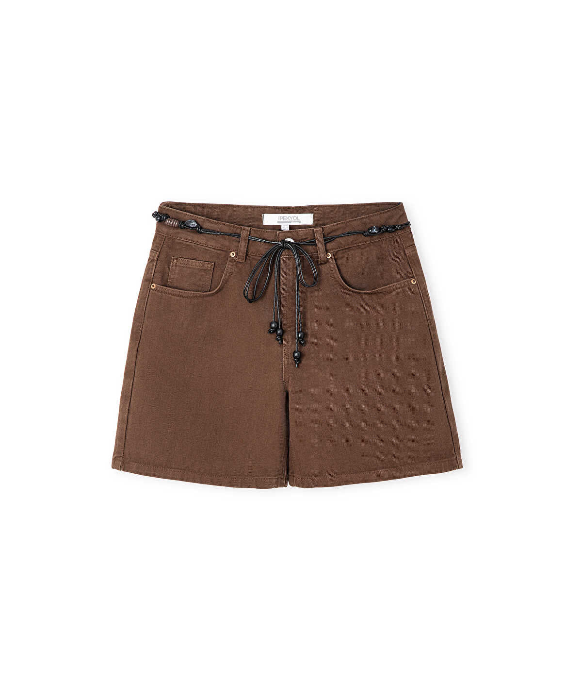 Belted Mom Fit Shorts