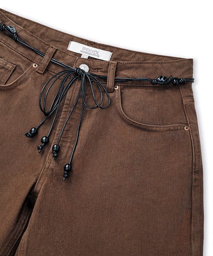 Belted Mom Fit Shorts