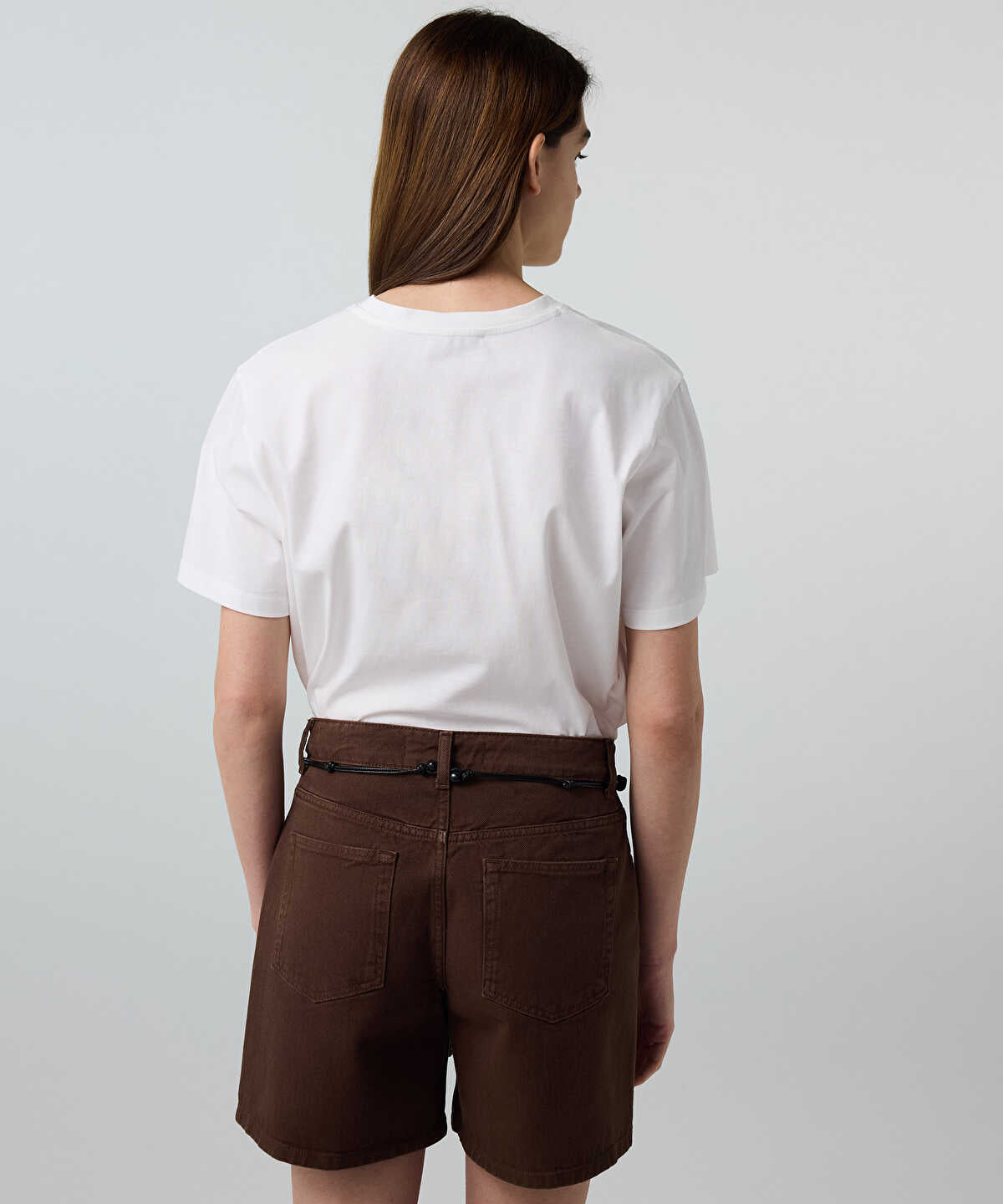 Belted Mom Fit Shorts