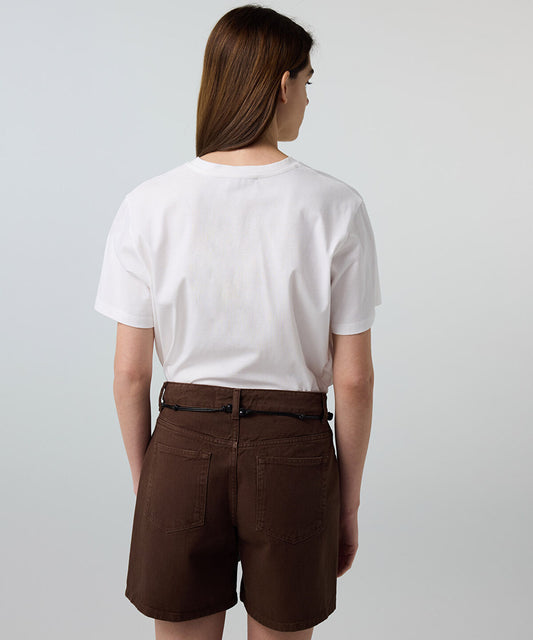 Belted Mom Fit Shorts