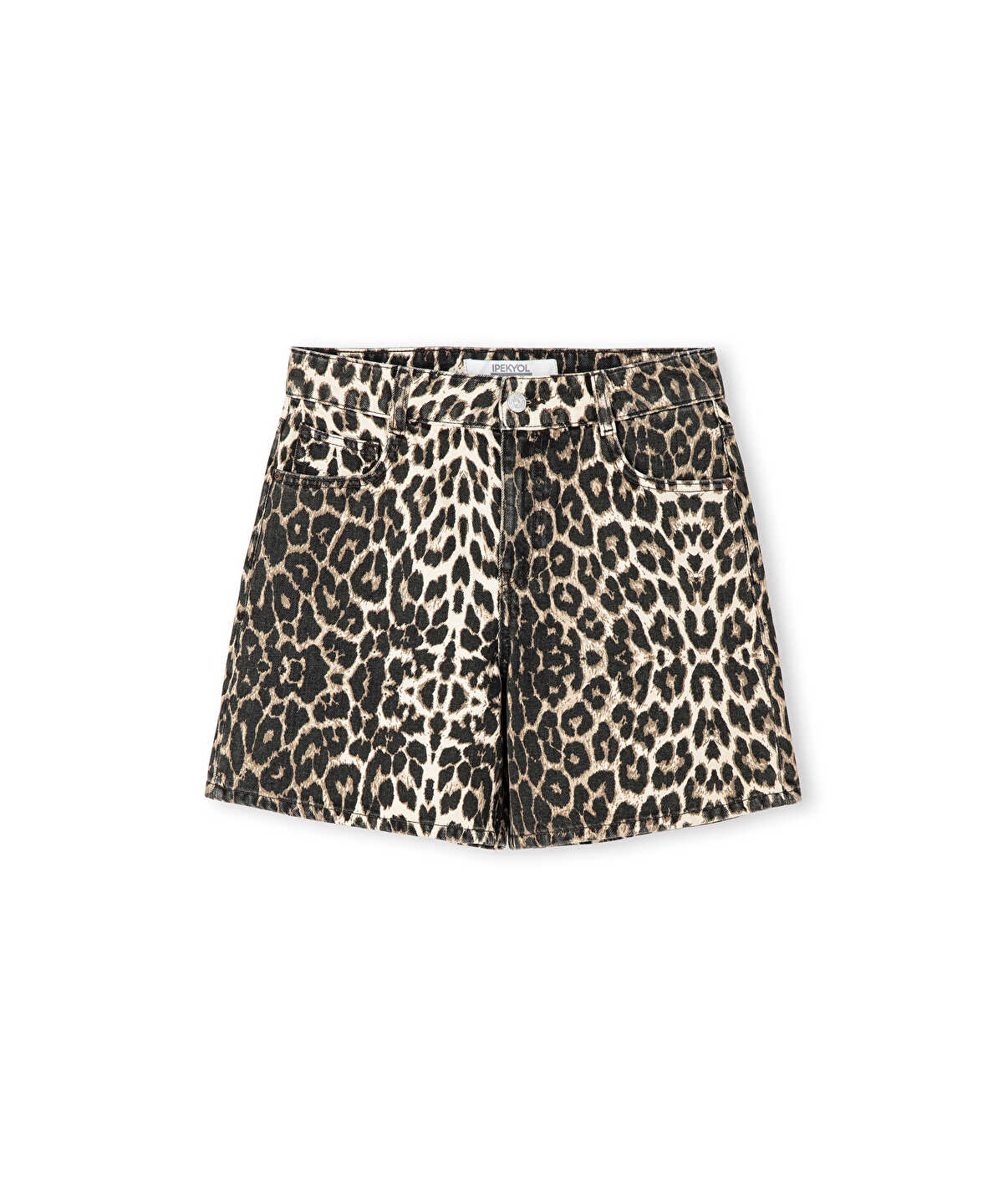 Leopard Print Non-Denim Shorts 