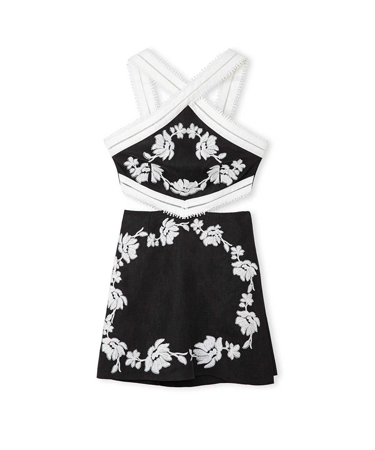 Embroidered Short Jumpsuit