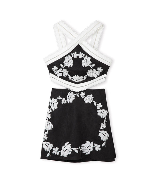 Embroidered Short Jumpsuit