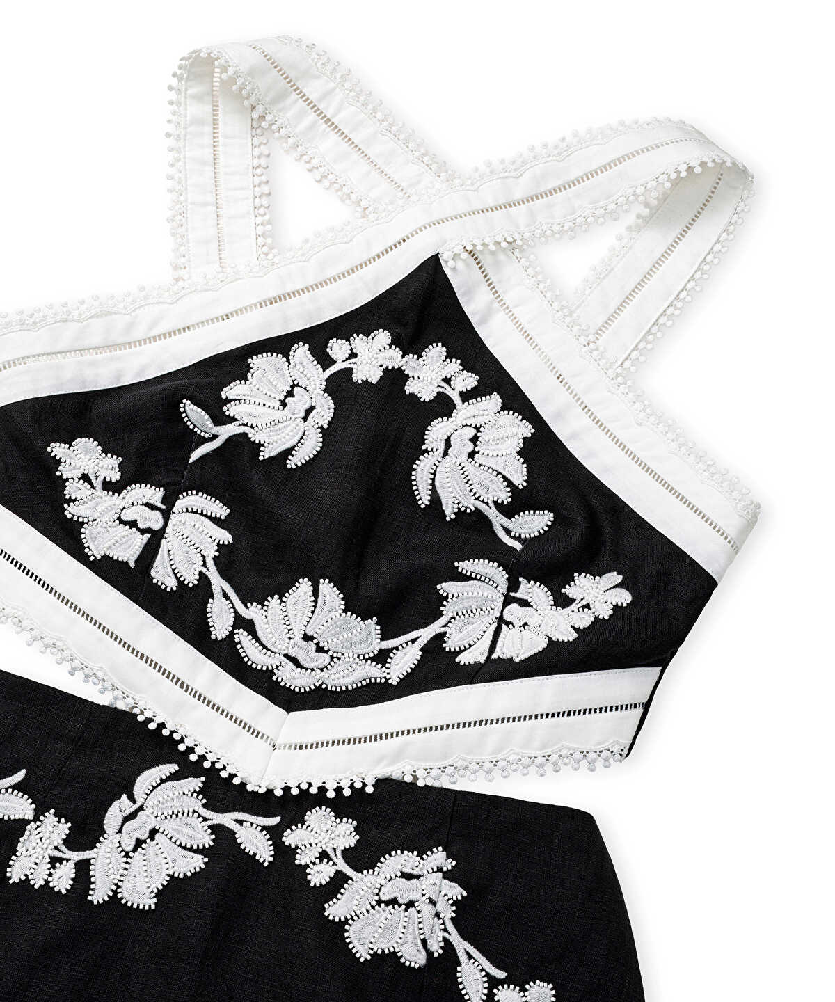 Embroidered Short Jumpsuit