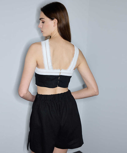 Embroidered Short Jumpsuit