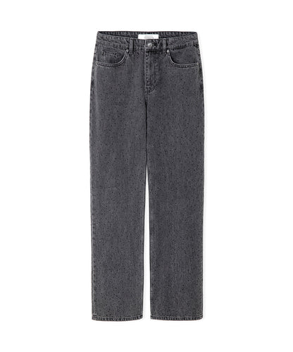 Rhinestone Wide Leg Jeans