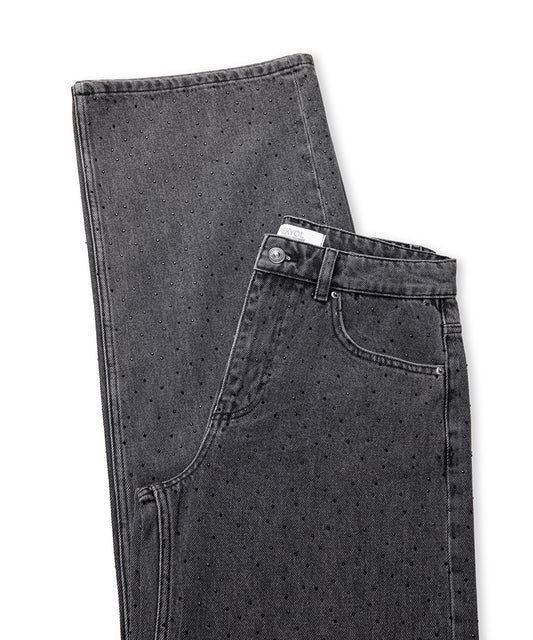 Rhinestone Wide Leg Jeans